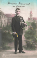 [-5%] FETES - VOEUX - Herzlichen Segenswunsch Zur Konfirmation - Eglise - Elégance - Carte Postale Ancienne - Kommunion