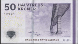 Denmark 50 Kroner 2009 - Sallingsund Bridge P 65 Sign 3 UNC - Denmark