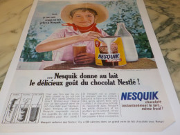 Delcampe - ANCIENNE PUBLICITE   CHOCOLAT NESQUIK 1965 - Autres & Non Classés