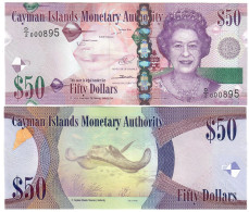 Cayman Islands 50 Dollars 2014 UNC D/2 LOW Numbers - Isole Caiman