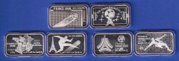 Barrenförmige Silbermünzen Lot 6 Stück Fußball-WM FRANCE 1998  Je 20gAg999 PP - Collections & Lots