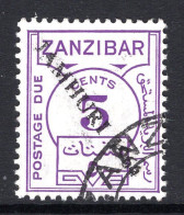 Zanzibar 1964 Postage Dues - Jamhuri 1964 Handstamp - 5c Violet Used (SG Footnote) - Rare - Zanzibar (1963-1968)