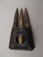 3 Balles Démilitarisées  De Lebel - 8 / 51  Sur Clips  Chargeur - Armas De Colección