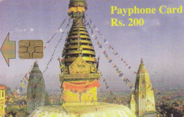 Temple 3,  NP-NTC-0004B, Chip Gemplus - GEM5 (Red), 200 Rs, Nepal - Nepal