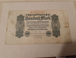 Billete Alemania, 100 Mark, Año 1922, Serie A - 100 Mark