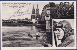 CPA Aviation Signature Autographe Aviateur Hippel écrite Par Lui Collection PORRET Double Signature - Aviators & Astronauts