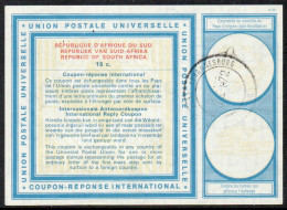 AFRIQUE DU SUD SOUTH AFRICA  Vi20 15c. International Reply Coupon Reponse Antwortschein IRC IAS O JOHANNESBURG 08.01.72 - Brieven En Documenten