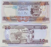 Solomon Islands 20 Dollars 2009 ND Tribal Woman Man Traditional P 28 C/3 UNC - Solomon Islands