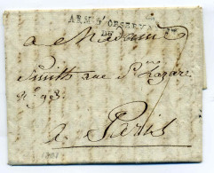 ARMEE D'OBSERVATION DU MIDI / Ecrite De Florence Le 29 Germinal An 9 / Entête Du Trésor Public Côte 1300€ - Army Postmarks (before 1900)
