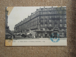 Delcampe - Cpa PARIS Le Théâtre Molière Et Le Faubourg Saint-Denis, Non écrite. - Photographie Des Bouffes Du Nord - - Paris (10)