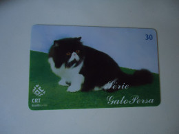 BRAZIL USED CARDS ANIMALS  CAT CATS PERSA - Cats