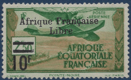France Colonies Afrique Equatoriale Française PA N°20* 10 FR S/2FR50 Frais & TTB - Unused Stamps