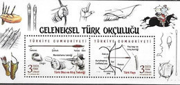 Delcampe - TURKEY, 2021, MNH, ARCHERY, SHEETLET - Bogenschiessen