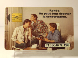 Télécarte France Télécom - 120 Unités - Année: 1991 - 1 000 000 Ex. - Rondo, On Peut Tous écouter La Conversation. - Telecom Operators