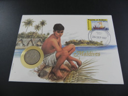 Maldives 1 Rufiyaa 1982 - Numis Letter 1987 - Maldive