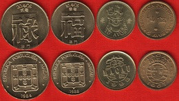 Macau Set Of 4 Coins: 5 - 20 Avos 1967-1993 UNC - Macao