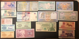30 Banconote Mondiali Da Bb A Fds Malawi Indonesia Cina Maldive Messico Burundi E Varie - Collections & Lots