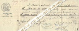 1873 MANDAT FISCAL FORTOUL &Fils Soiries Lyon  Veuve Berthemod St Etienne Loire Houilleres St Etienne V.SCANS - Bills Of Exchange