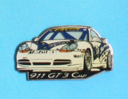 1 PIN'S //  ** PORSCHE 911 GT3 CUP / MOBIL / MICHELIN ** - Porsche