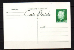 MONACO / ENTIER POSTAL PRINCE RAINIER 0.80 Vert - Ganzsachen