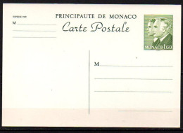 MONACO / ENTIER POSTAL PRINCE RAINIER 1.60 Gris - Ganzsachen