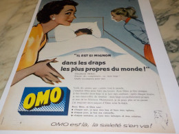 Delcampe - ANCIENNE PUBLICITE LES DRAPS  LES PLUS PROPRE OMO  1953 - Autres & Non Classés