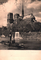Delcampe - B 1665 Albert MONIER Photographe "  PARIS NOTRE DAME  1953   ( 2 Scans)  Bateau Vapeur - Monier