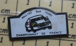 1116B Pin's Pins / Beau Et Rare / SPORTS / RALLYES SUR TERRE CHAMPIONNAT DE FRANCE RALLYE - Automovilismo - F1