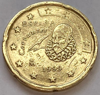 Spain Euro 20 Cent 1999 - Miguel De Cervantes - Autres & Non Classés