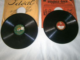2 Disques à Aiguille D 20cm Double Face "Idéal Et Broadcast" - Formatos Especiales