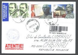 2020 , Roumanie To Moldova , Romania , Personality , Poet M.Eminescu , Used Cover - Briefe U. Dokumente