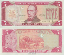Liberia Pick-Nr: 21 Bankfrisch 1999 5 Dollars - Liberia
