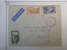 AI.17 REUNION FRANCE   LETTRE  1942 PAR AVION SAINT DENIS A NANTES FRANCE  +AFF. INTERESSANT++++ - Cartas & Documentos