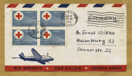 CANADA VIA AIR MAIL COVER, FROM HAMILTON ONTARIO 1952, 4 STAMPS M - Autres & Non Classés