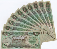 X10 Pcs Lot, Iraq 25 Dinars 1981-82 P72 (mix VF To XF+) #739# - Collections & Lots