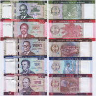 Liberia Banknote Set, 5 10 20 50 100 Dollars 2016 (All UNC) #750# - Liberia