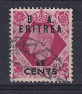 Eritrea: 1950   KGVI 'B. A. Eritrea'    SG E20    65c On 8d     Used - Eritrea