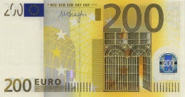 BELGIQUE 200 Z T002 A1 T003 A1 UNC DRAGHI ONLY ONE CODE - 200 Euro