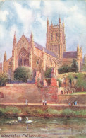 CPSM Worcester-Cathedral-oilette-Timbre       L3583 - Worcester