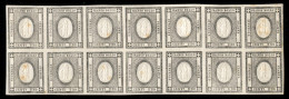1861 - 1 Cent (19) - Blocco Orizzontale Di 14 - Gomma Integra - Other & Unclassified