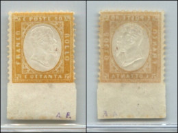 1862 - 80 Cent (4 L) Con Intero Bordo Di Foglio - Gomma Integra (450) - Other & Unclassified