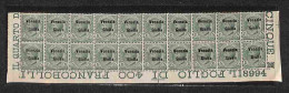 1918 - 5 Cent (21) - Blocco Angolare Di 20 Con Numero Di Tavola 8994 - Gomma Integra - Other & Unclassified