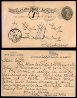 Intero Postale 1 Cent Da Montreal A Amburgo Del 22.3.95 - Other & Unclassified