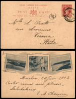 Natal - Intero Postale 1 Pence Da Durban A Verona Del 20.6.02 - Other & Unclassified