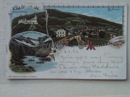 628 St. Michael Im Lungau 1896 Schloss Moosham Litho Schwidernoch - St. Michael Im Lungau