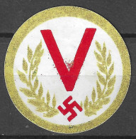 VIGNETTE MILITAIRE Militär Military CINDERELLA PROPAGANDA V VICTORY Third Reich Nazi Swastika - Militaria