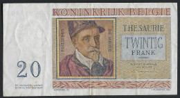 Belgium 03.04.1956 Royaume De Belgique Banknote 20 Francs / Frank P-132b Sign. Williot Circulated - Altri & Non Classificati