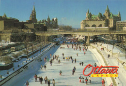 Delcampe - CPSM Ottawa-Skating On The Rideau Canal-Beau Timbre    L3584 - Ottawa