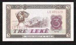 ALBANIA    P41  3 LEKE  1976  UNC. - Albania