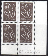 France N° YT 3754 Marianne De Lamouche Coin Daté 24 11 2005  ** Neufs Sans Charnière - 2000-2009